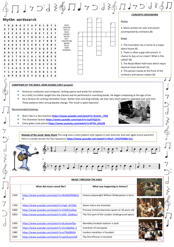 Quizzes, Worksheets and Competitions - Havering Music School