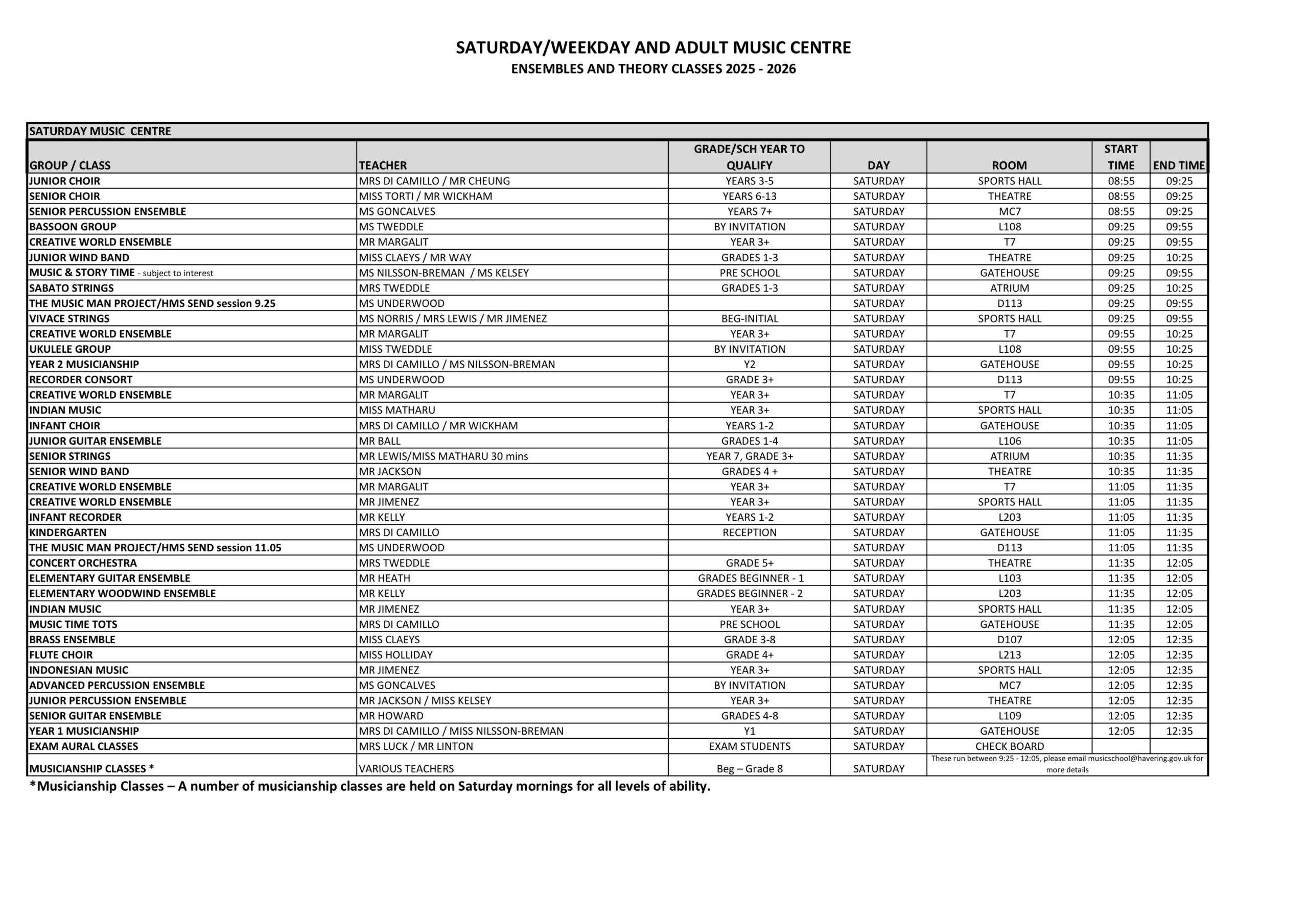 ENSEMBLES - SATURDAY & WEEKDAY MUSIC CENTRE - ENSEMBLES & THEORY CLASSES 2025 - 2026 (2)-2